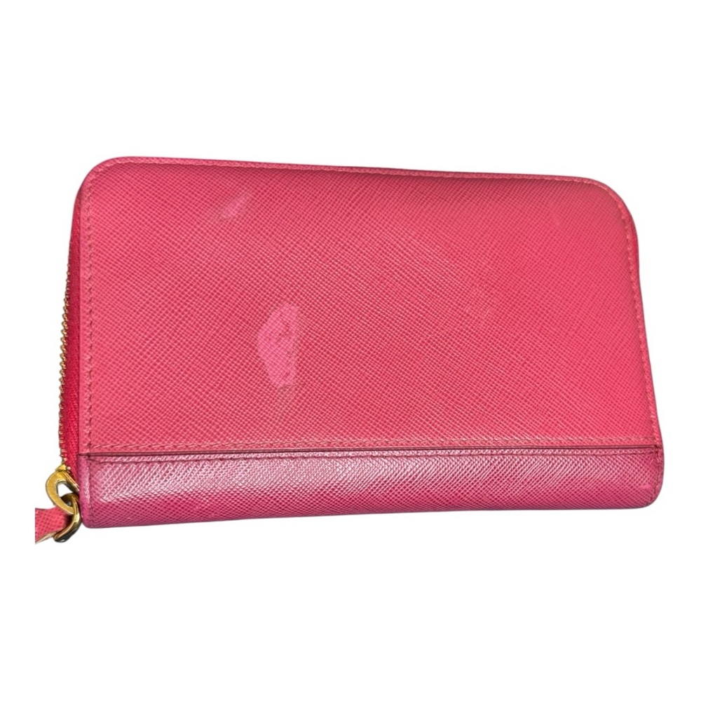 Prada Two Tone Pink Saffiano Leather Midsize Wallet - Picture 2 of 10